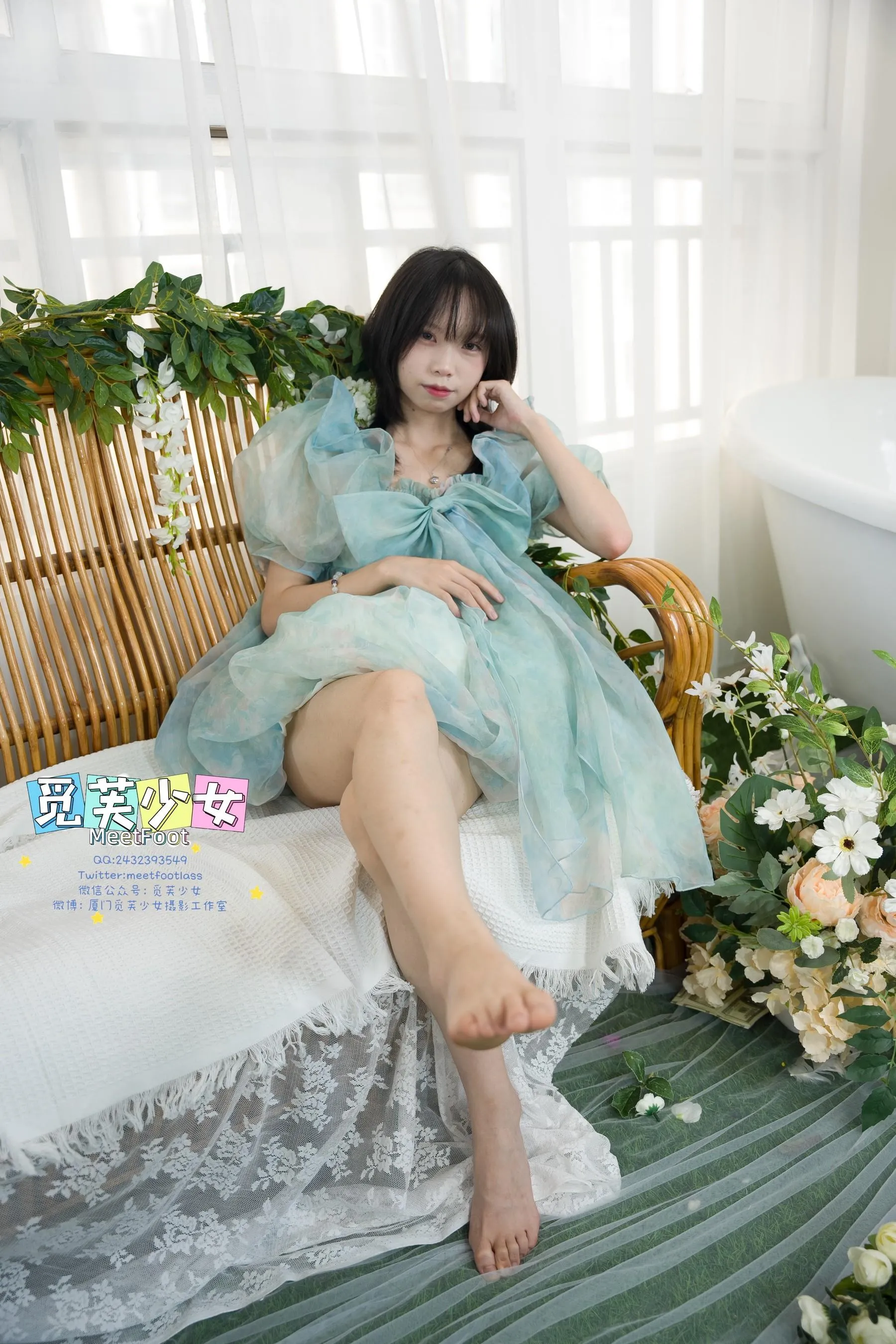 觅芙少女 NO.033 小婉-一袭蓝色纱裙构筑今晚浪漫的梦境-PIC [249P]插图6
